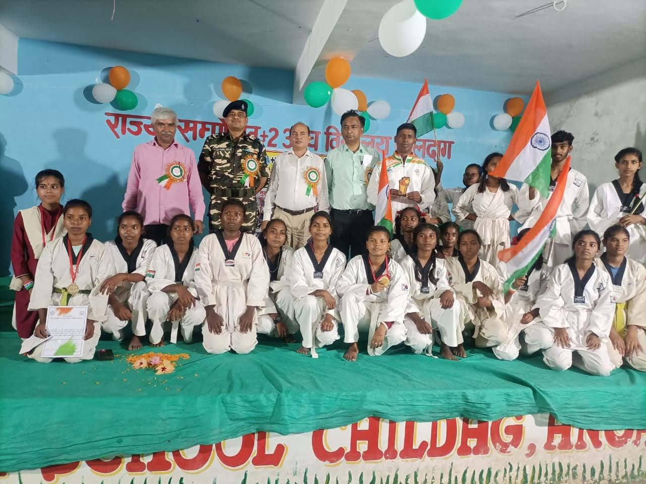 Taekwondo Athletes at a School Event